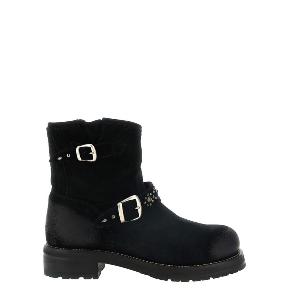 SECOND/LAYER Black Calfskin Ankle Men's Boots